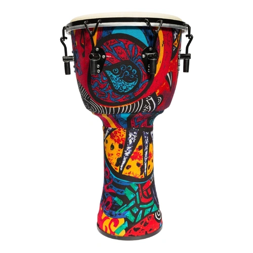 Drumfire 12" Tuneable Djembe with Synthetic Head and Gig Bag - Multicolour