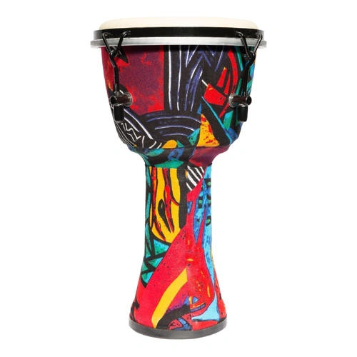 Drumfire 8" Tuneable Djembe with Synthetic Head and Gig Bag - Multicolour