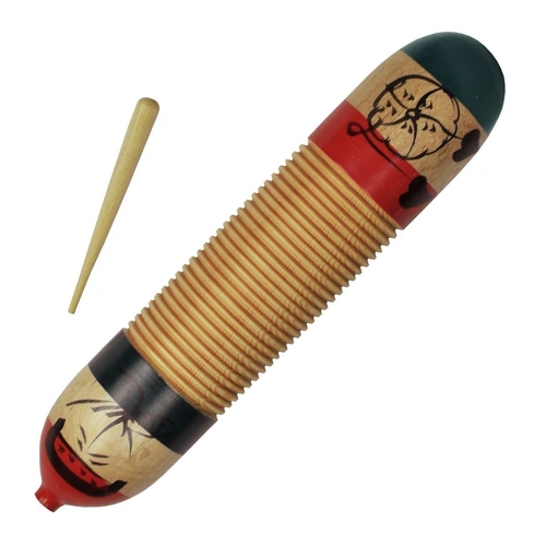 Drumfire DFP-GTS-35-MUC Traditional Wooden Guiro with Wooden Striker