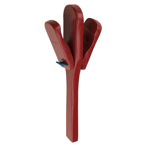 Drumfire DFP-HC82-RED Wooden Handled Castanets in Red