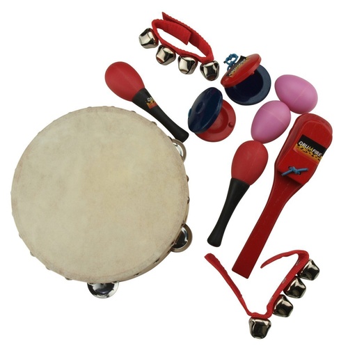 Drumfire DFP-PP6-COL 6-Piece Hand Percussion Set with Carry Bag