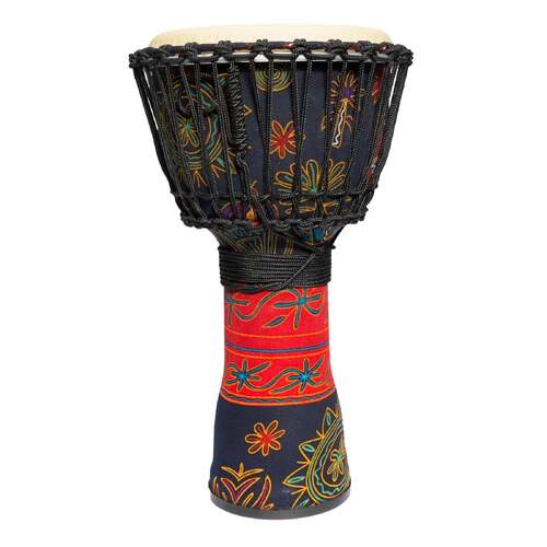 Drumfire 10" Synthetic Head Rope Djembe (Multicolour)