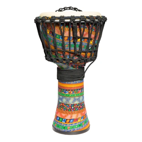 Drumfire 8" Synthetic Head Rope Djembe with Gig Bag - Multicolour