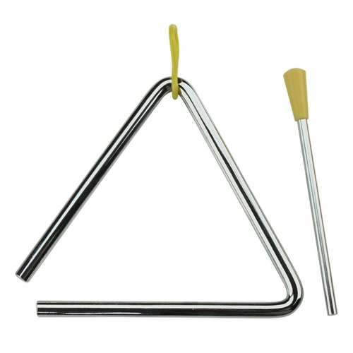 Drumfire DFP-T4-CHR 4" Metal Triangle with Striker and Rubber Holder