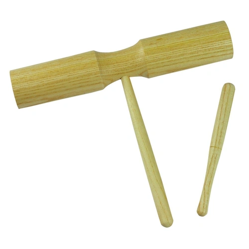 Drumfire DFP-TB4-NGL Double-Ended Tone Block with Wooden Beater & Holder, 20cm