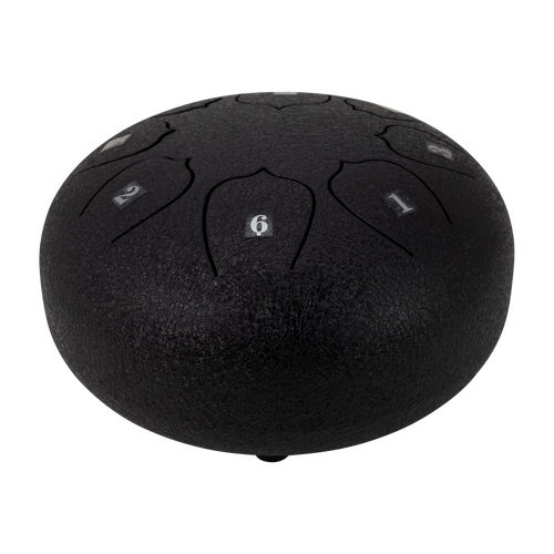 Drumfire 8" 8 Note Tongue Drum with Case - Black