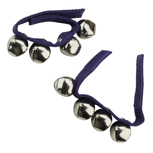 Drumfire DFP-WB4-PUR Wrist Bells - Set of 2 with Velcro Strap
