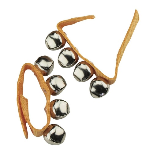 Drumfire DFP-WB4-YEL Wrist Bells Set - 4 Bells on Velcro Strap, Yellow