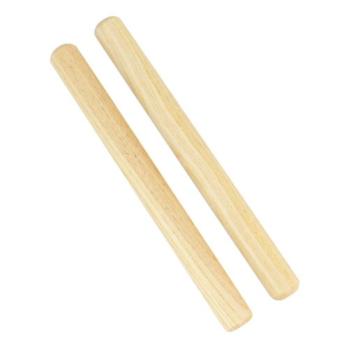 Drumfire DFP-WC77-NGL Wood Claves Set - Natural Gloss, Thicker Hardwood, 2 Pieces