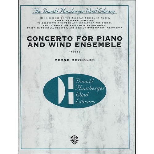 Concerto For Piano And Wind Ens 1966 Concert Band Gr 6 Score