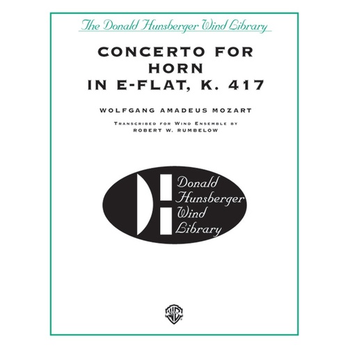 Concerto For Horn In E-Flat K 417 Concert Band Gr 5.5