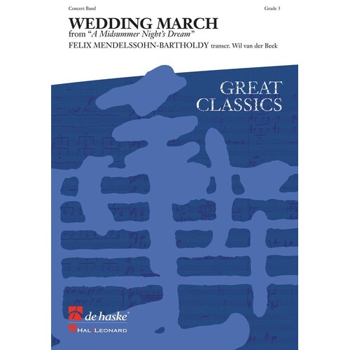 Wedding March From Midsummers Nights Dream Concert Band 3 Score/Parts