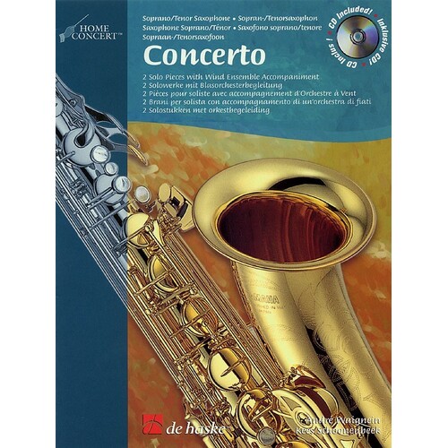 Concerto Home Concert Tenor Sax Softcover Book/CD