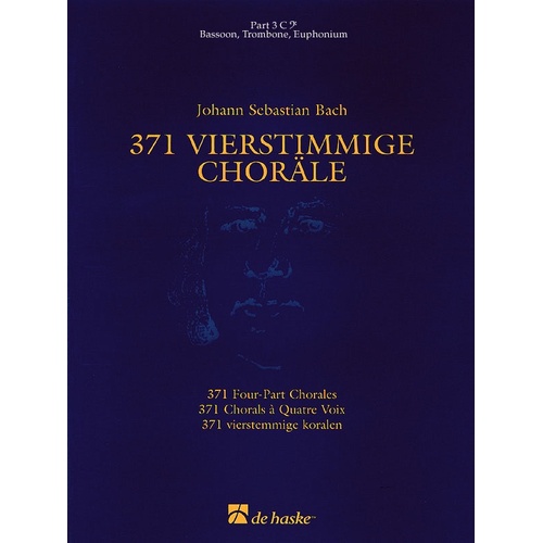 371 Four Part Chorales Part 3 C Bass Clef (Part) Book
