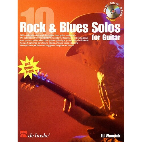 10 Rock And Blues Solos For Guitar (Softcover Book/CD)