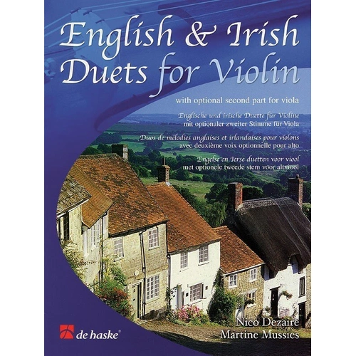 English and Irish Duets for Violin and Viola by William Himes, 24 Pages, De Haske Play-Along Book