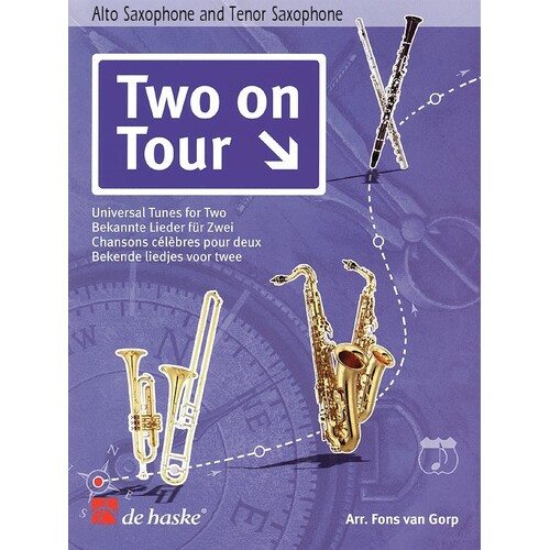 Two On Tour Alto / Tenor Saxophone Duets Book/CD Book