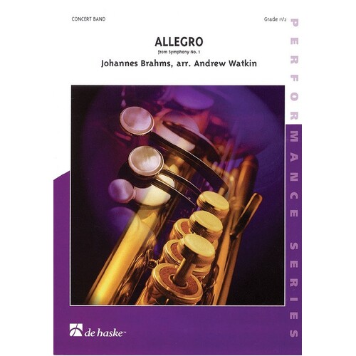 Allegro From Brahms Symphony 1 Concert Band 1.5 Score/Parts