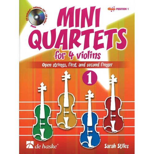 Mini Quartets For 4 Violins Book/CD V1 (Softcover Book/CD)