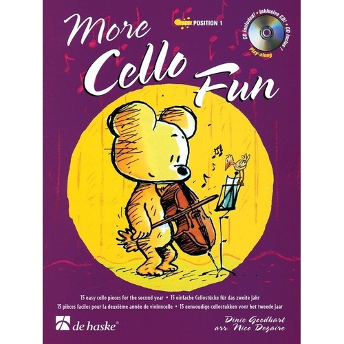 More Cello Fun BK/CD by De Haske Publications, 24 Pages, Cello Play-Along Series