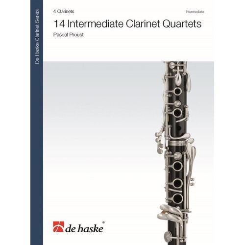 14 Intermediate Clarinet Quartets (Music Score/Parts) Book