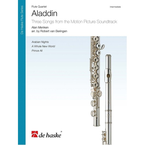 Aladdin Flute Quartet Arrangements - 3 Songs from Movie SC/PTS by Robert van Beringen