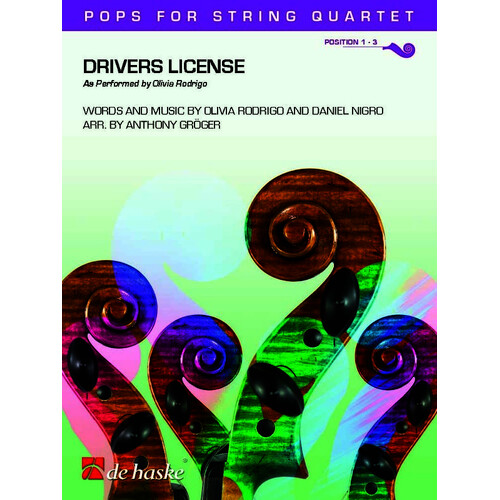 Drivers License For String Quartet Score/Parts
