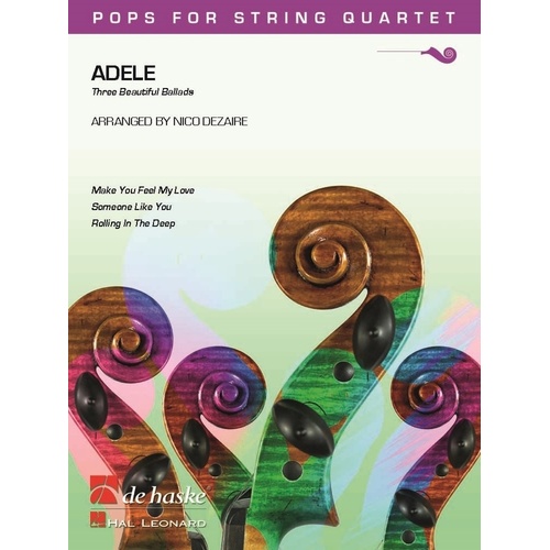 Adele 3 Beautiful Ballads For String Quartet Sc/Pts Score/Parts (Viola|Cello|2 Violins)