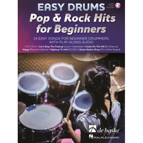 Easy Drums - Pop & Rock Hits for Beginners Book with Audio Tracks