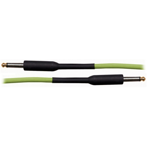 AUSTRALASIAN 20 Foot Guitar Lead / Instrument Cable Green Gold Tips
