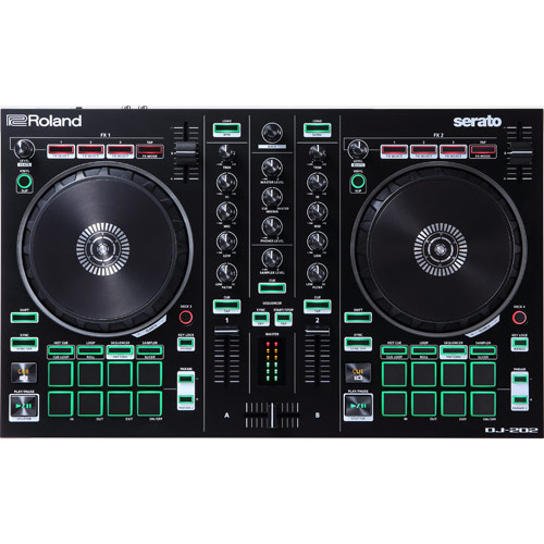 ROLAND DJ-202 Serato DJ Lite Controller - Compact Design, Professional Features, Rugged Portability