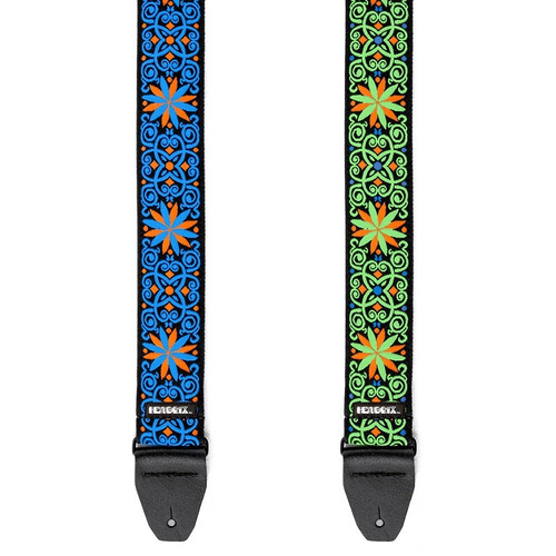 Dunlop 2" Jimi Hendrix Blacklight Guitar Strap - Fillmore Green