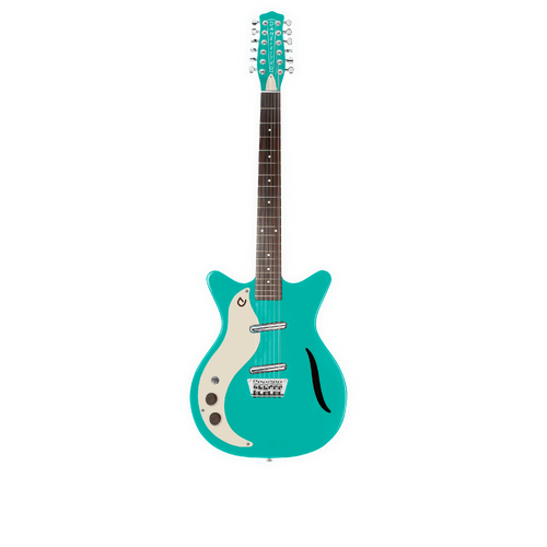 Danelectro Vintage 12 String Electric Guitar Left Handed Aqua