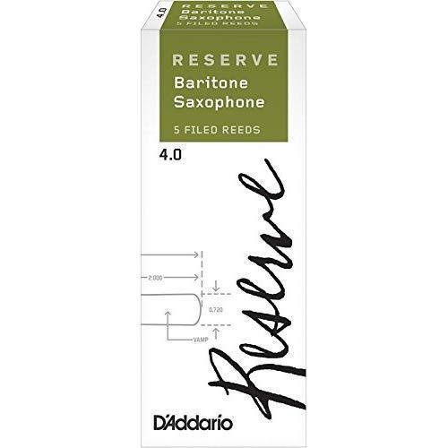Reserve, Baritone Saxophone Reeds, Strength 4.0, 5-Pack