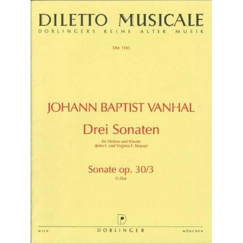 Sonata Op 30 No 3 G Violin/Piano Book