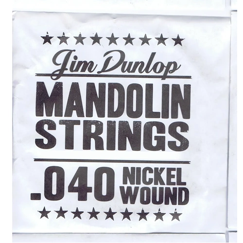 Jim Dunlop Dunlop .040 Mandolin Single Nickel Wound String N/W Loop End