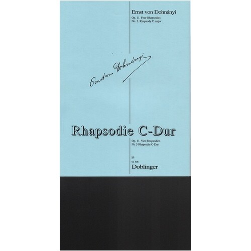 Rhapsody Op 11 No 3 C (Softcover Book)