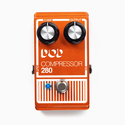 Digitech DOD DOD-280 Analog Compressor Pedal with True Bypass and 9VDC Power Supply Jack