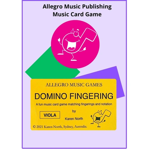 Domino Fingering Card Game for Viola