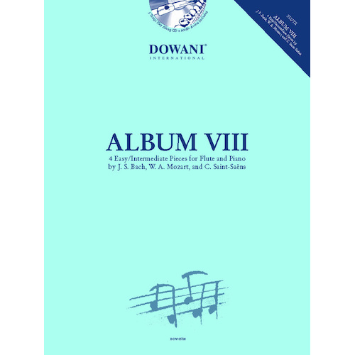 Album Viii 4 Easy/Interm Pieces Flute/Piano Book/Online Audio