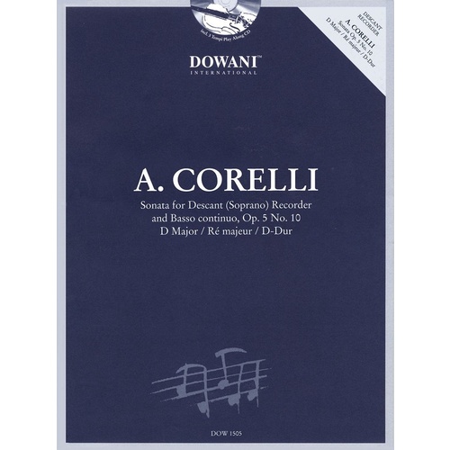Sonata Des Rec Bc Op 5 No 10 D Book