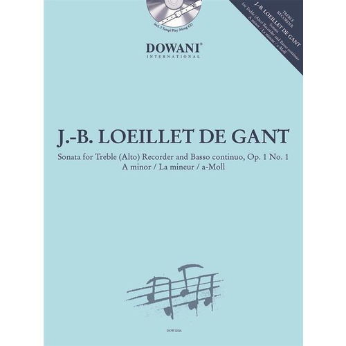 Loeillet - Sonata A Min Op 1 No 1 Treble Rec Book/CD