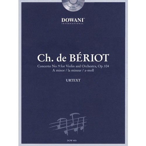 Concerto In A Min Violin/Piano Op 104 No 9 Book/CD