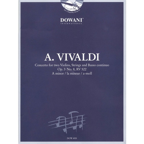 Concerto A Min Op 3 No 8 Rv 522 2 Violin Book/CD