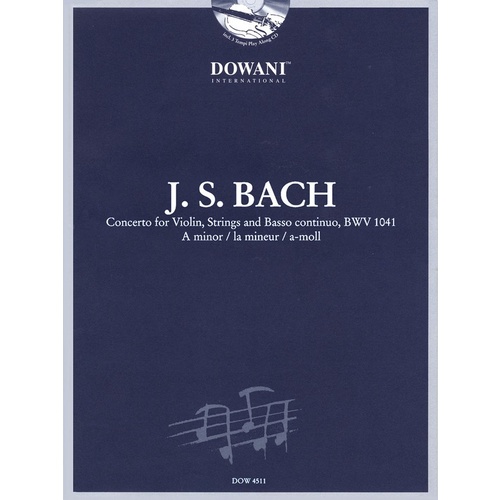 Concerto A Minor For Violin Bwv 1041 Book/CD