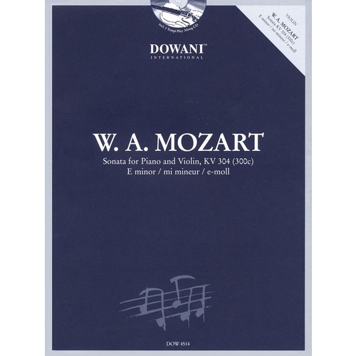 Sonata For Violin Piano Kv 304 Book/CD