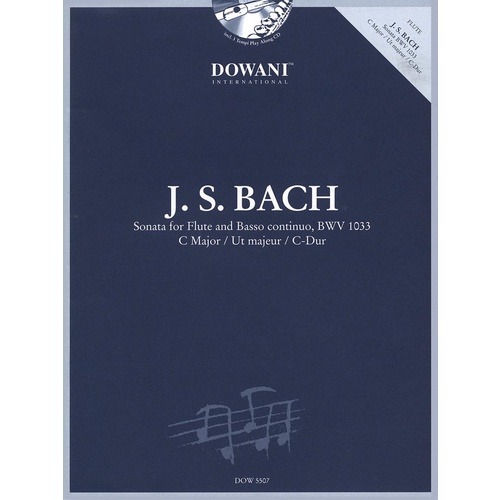 Sonata For Flute C Maj Bwv 1033 Book/CD Flute Book