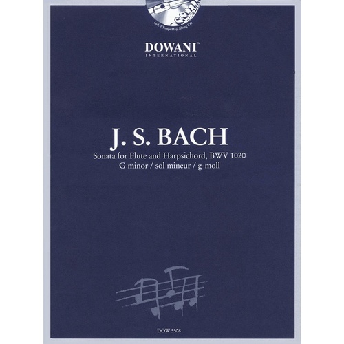 Sonata For Flute G Min Bwv 1020 Book/CD