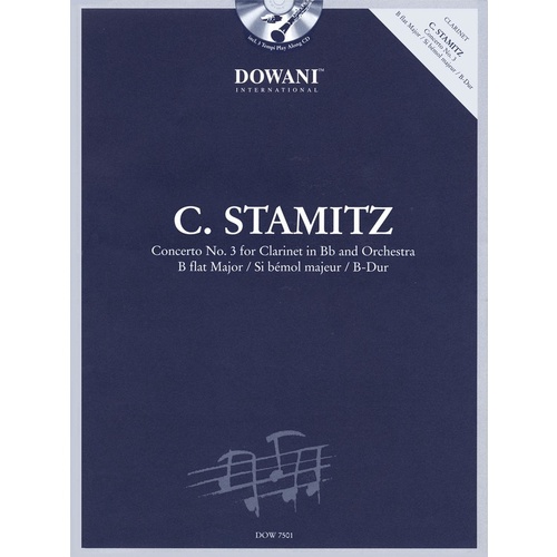Concerto No 3 B Flat For Clarinet Book/CD