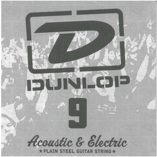 2 x Jim Dunlop DPS009 Single Plain Steel .009 E 1st Electric Guitar String